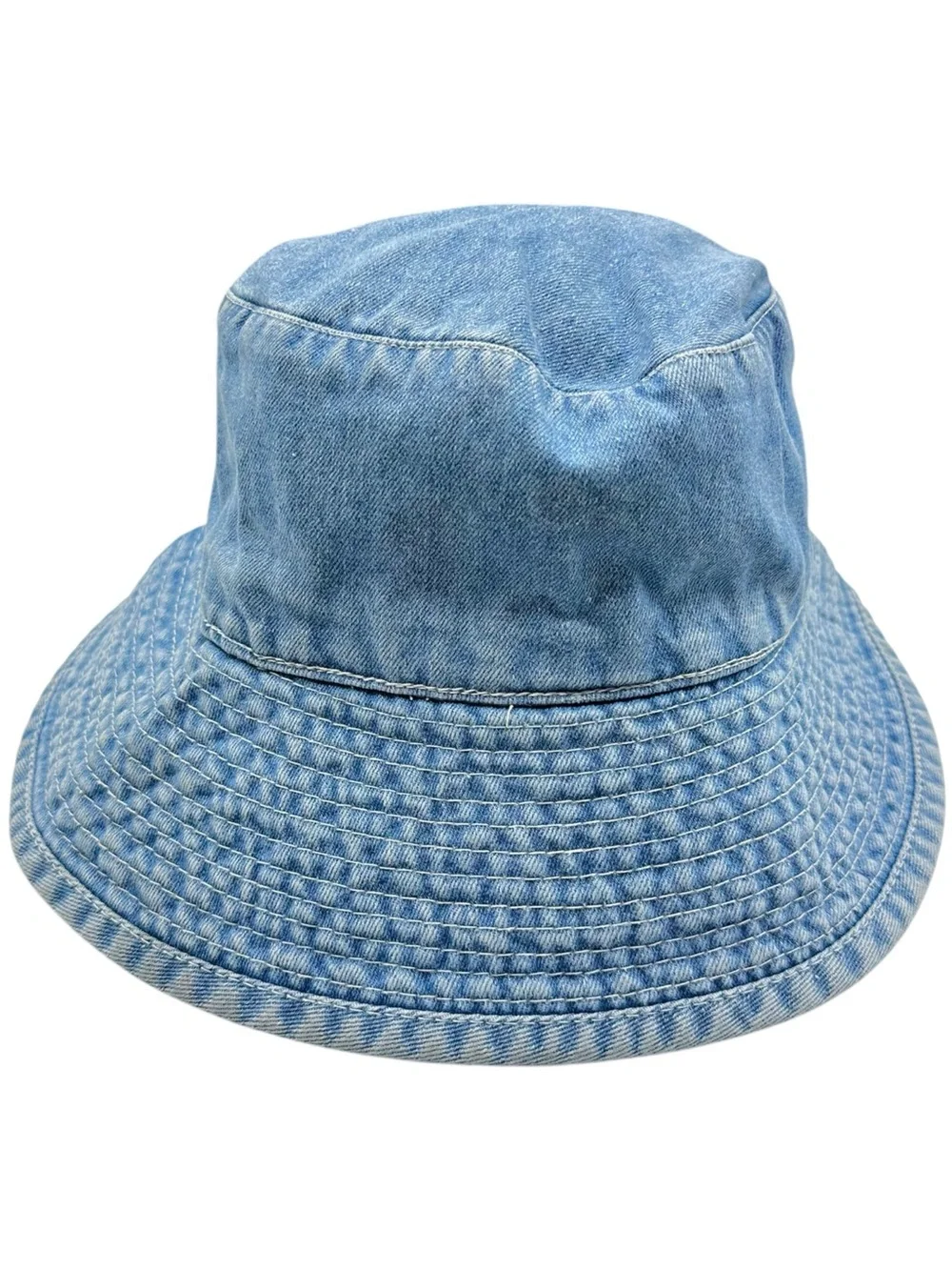 Betmar 90’s Y2K Retro Light Wash Denim Oversized Cotton Bucket Sun Hat - Picture 10 of 10